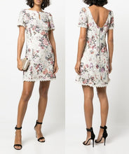 Load image into Gallery viewer, Marchesa Cream Floral Lace Mini Dress