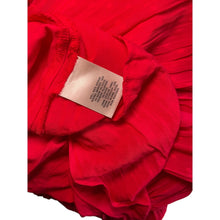 Load image into Gallery viewer, Anthropologie Red Pleated Tiered Sundress with Bishop Sleeves