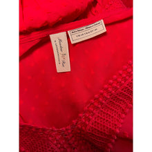 Load image into Gallery viewer, Anthropologie Red Pleated Tiered Sundress with Bishop Sleeves
