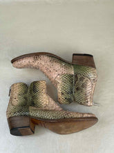 Load image into Gallery viewer, Pantanetti Western Python Ankle Boot
